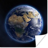 Poster Aarde - Ruimte - Planeten - 100x100 cm XXL