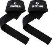 Sporthub Lifting Straps - Lifting Grips/Hooks - Krachttraining Accessoires - Powerlifting/Bodybuilding - Zwart