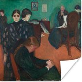 Poster Dood in de ziekenkamer - Edvard Munch - 100x100 cm XXL