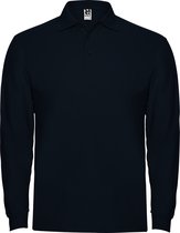 Donker Blauw Poloshirt Effen met lange mouwen 'Estrella' merk Roly maat XL