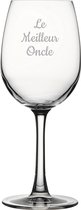 Witte wijnglas gegraveerd - 36cl - Le Meilleur Oncle