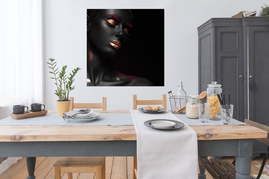 Affiche Femme - Koper - Zwart - 100x100 cm XXL