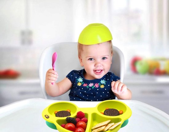 Assiette en silicone Bébé , bol d'alimentation Enfants pour les tout-petits  avec une