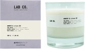 Geurkaars 40 uur – LAB CO – Amber en Clove #2 - Bergamot Bloemen Jasmijn Musk Amber - 200 gram