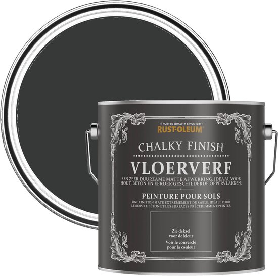 Rust-Oleum Zwart Vloerverf - Natuurlijke Houtskool 2,5L
