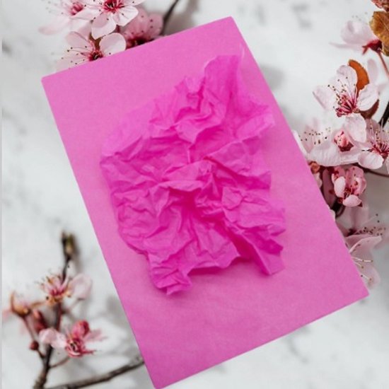 100 stuks A5 Zijdepapier tissue papier roze 210 140mm Vloeipapier roze  inpakpapier... | bol.com