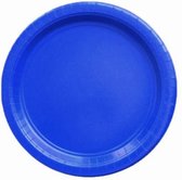 Kartonnen Bordjes Donker Blauw 23 cm 20 stuks - Wegwerp borden - Feest/verjaardag/BBQ borden