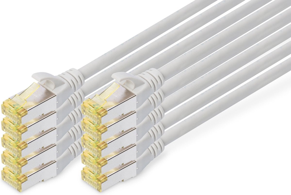 Digitus DK-1644-A-0025-10 kabel Grijs 0.25 meter CAT6a sFTP - 10 stuks