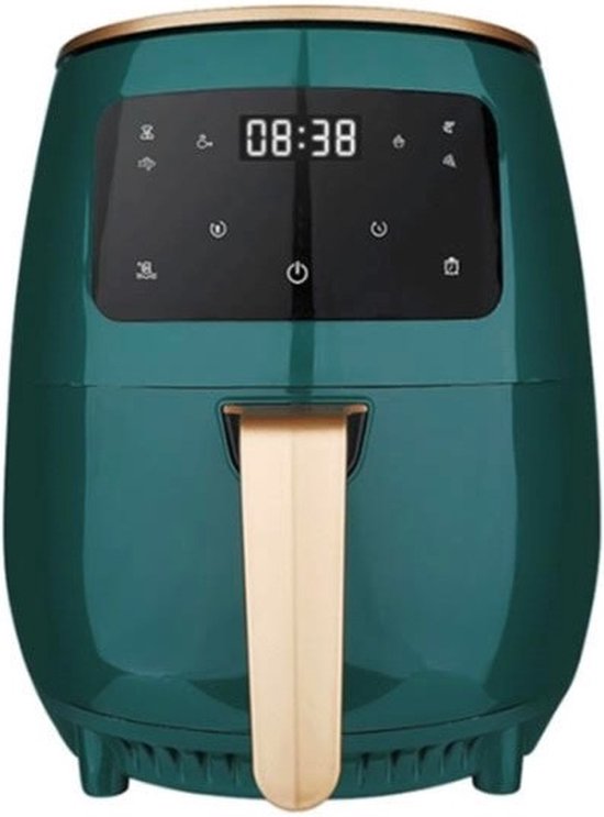 Foto: Alpina airfryer 4 5l heteluchtfriteuse voor 3 tot 4 personen air fryer met instelbare temperatuur van 80c tot 200c timer tot 60 minuten hetelucht friteuse 1450w zwart