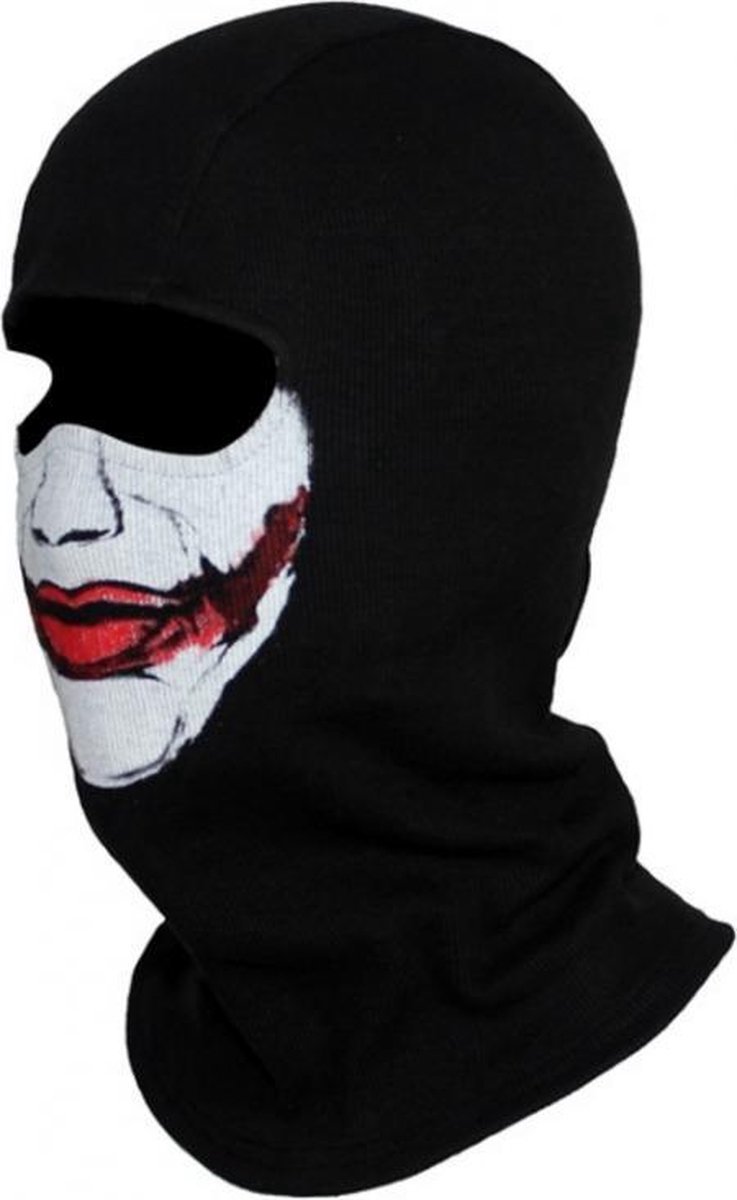 ***Ski Masker Motor Gezichtsmasker Ghost- Winddicht Bivakmuts Balaclava – van Heble® *** Zwart
