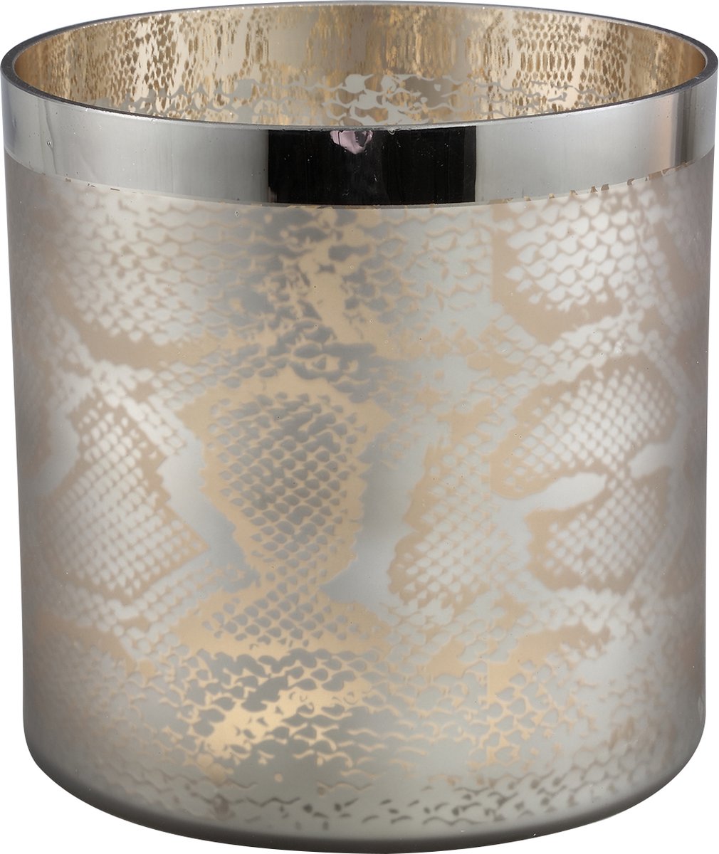 PTMD COLLECTION PTMD Windlicht Rinaldo - 20x20x20 cm - Glas - Bruin