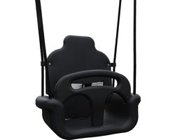B-PLAY Babyschommel Groeimodel Antraciet - Meegroei schommel met BR touwen