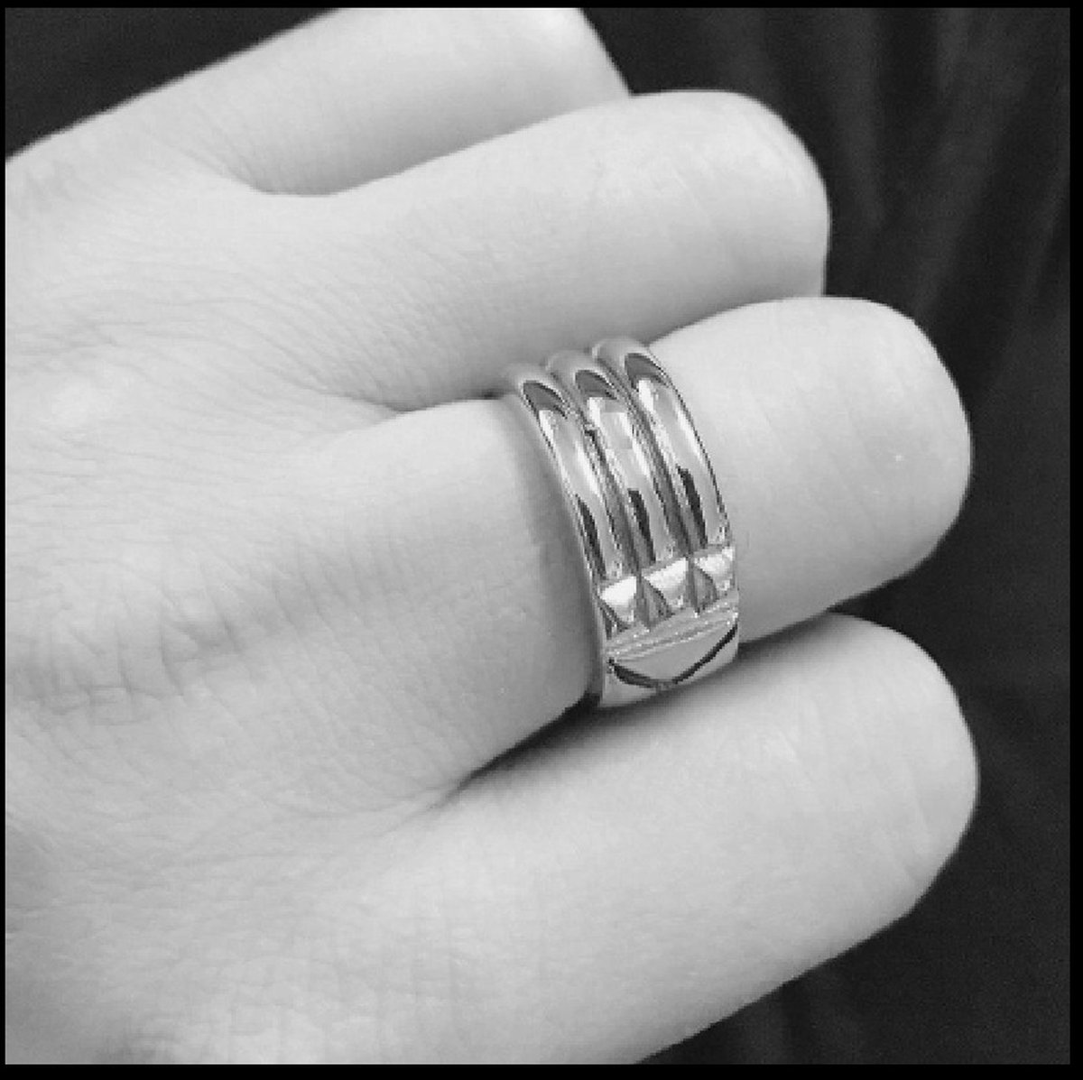 Hetty'S - Unieke - Atlantis ring -van 925 zilver - Maat 17