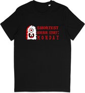 Grappig T Shirt Heren - T Shirt Dames - Horror Maandag - Zwart - L