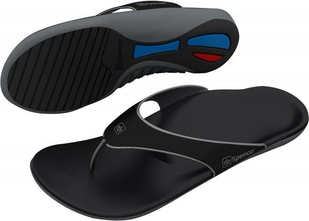 Spenco - Slippers Yumi - Zwart - Schoenmaat: Heren: 46.5 (30 cm)