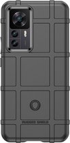 Xiaomi 12T - 12T Pro Hoesje - Rugged Shield TPU Gelcase - Zwart - GSM Hoesje - Telefoonhoesje Geschikt Voor Xiaomi 12T - Xiaomi 12T Pro