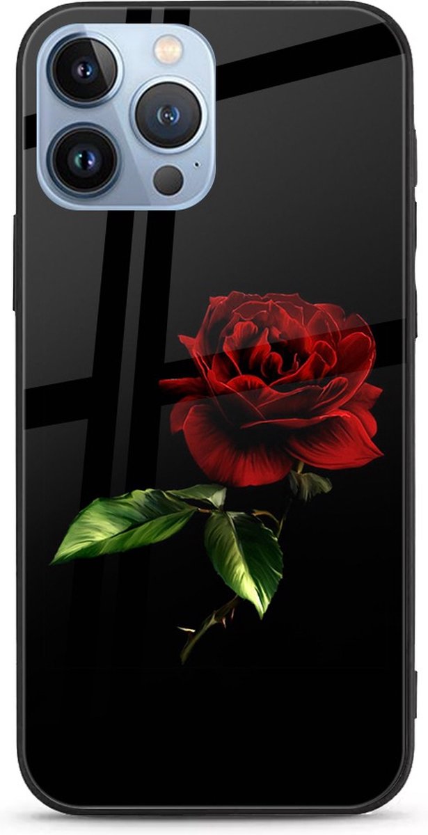 Trendyware bloem/flower/roos Iphone 14 Pro tpu telefoonhoesje/phone case