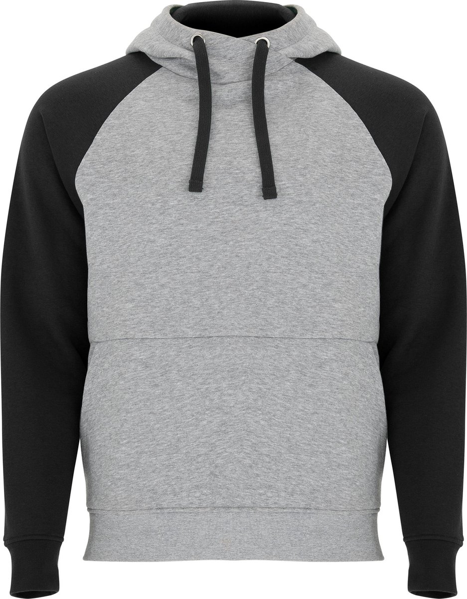 Roly Badet Hooded Sweatshirt RY1058 - Heather Grey 58/Black 02 - XXL