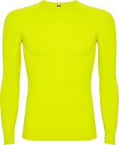Lime Groen thermisch sportshirt met raglanmouwen naadloos model Prime maat XS-S