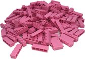 100 Bouwstenen 1x4 | Roze | Compatibel met Lego Classic | Keuze uit vele kleuren | SmallBricks