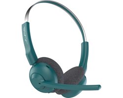 JLab Go Work Pop Headset met Microfoon - Draadloze Headset Bluetooth - Noise Cancelling Microfoon - 50 Uur Speeltijd - Groen