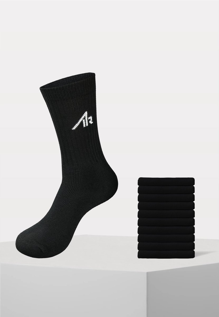 AIR sokken nieuw - 10 paar - Zwart- 35-38