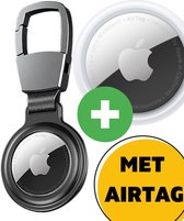 Metalen AirTag Sleutelhanger Inclusief Apple AirTag - AirTag 1 Stuk - Sleutelhanger - GPS Tracker - AirTag Houder - AirTag Hoesje - GPS Tracker kind - Bluetooth - Aluminium