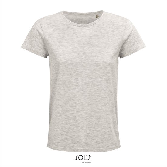 SOL'S - Crusader - T-shirt dames - Asgrijs - 100% Biologisch katoen - 3XL