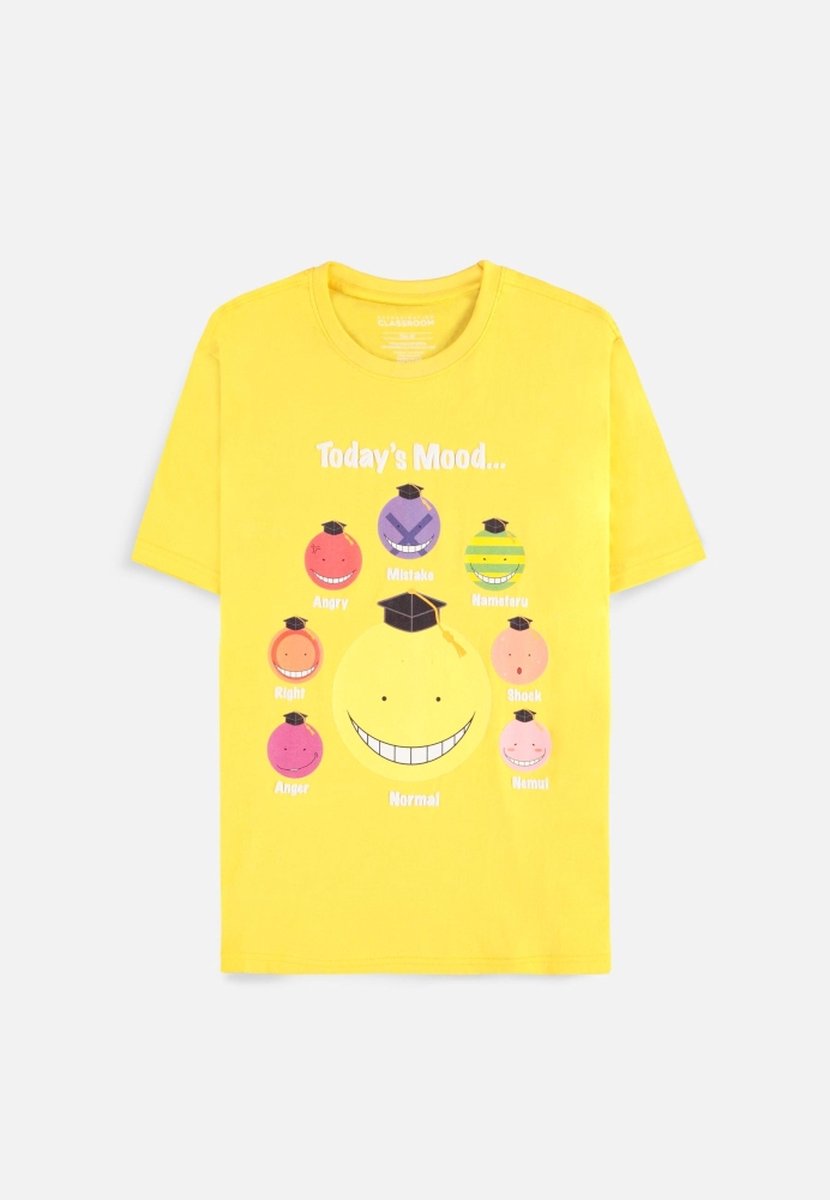 Assassination Classroom - Today's Mood Heren T-shirt - XL - Geel