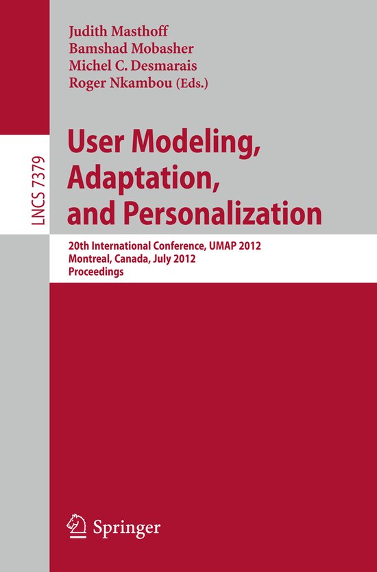 User Modeling, Adaptation, and Personalization - cover