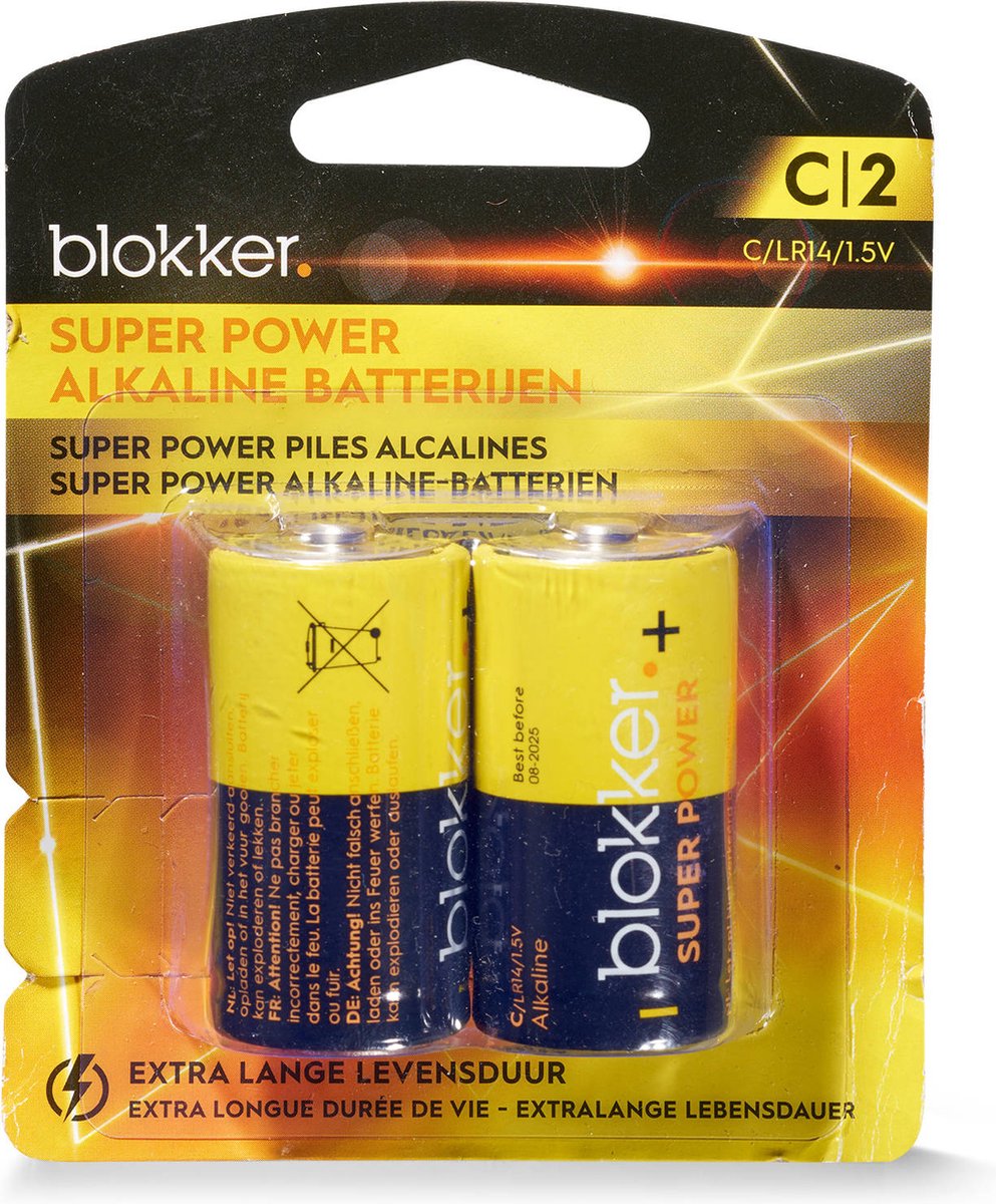 Blokker Alkaline Batterijen - C - 2 stuks