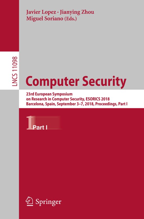 Lecture Notes in Computer Science11098- Computer Security - cover
