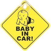 SFT Products Baby In Car Bordje - Met Zuignap - Baby Aan Boord - Autoraam Zuignap