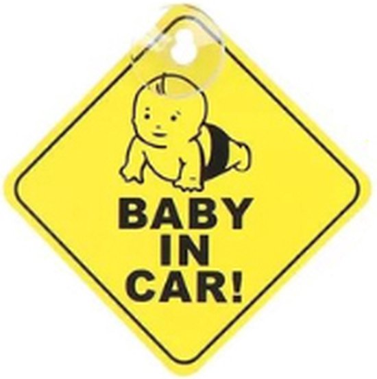 Panneau Baby on Board avec ventouse pour vitre de Voiture, Bébé en voiture