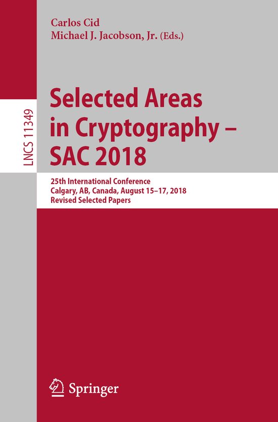 Lecture Notes in Computer Science11349- Selected Areas in Cr ... - cover