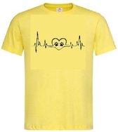 Grappig T-shirt - hartslag - heartbeat - dierenpootjes - pootjes - dierenliefde - dierenliefhebber - dieren - maat L