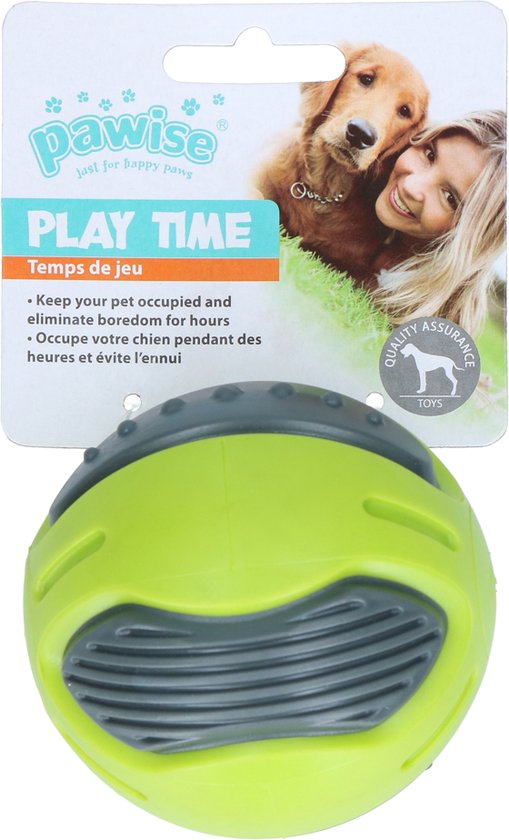 The Mellow Dog Calming Ball, Hundeball mit Handle, Interaktives Hundespielzeug, Haltbares Hundespielzeug mit Quietscher, Hundefußball Spielzeug für Mittlere Große Hunde, Indoor & Outdoor (Schwarz