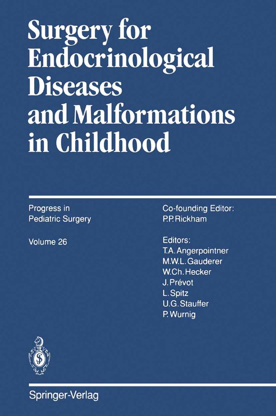 Surgery for Endocrinological Diseases and Malformations in C ... - cover