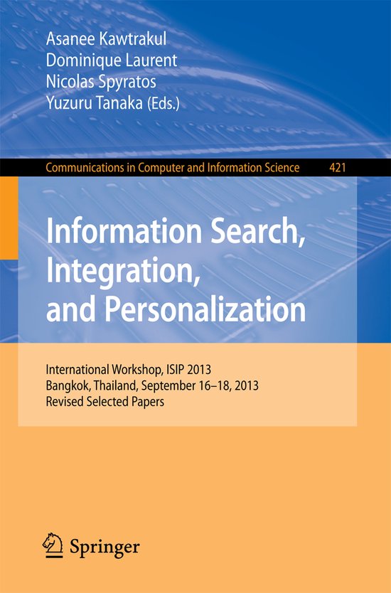 Information Search Integration and Personalization - cover