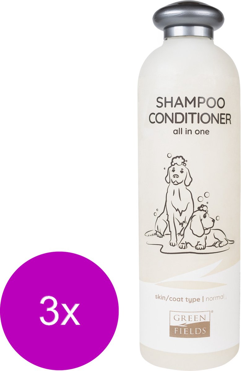 Greenfields Hondenshampoo En Conditioner - Hondenvachtverzorging - 3 x 400 ml