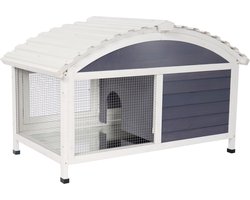 Adori Konijnenhok Jax - Dierenverblijf - 117x70x74 cm Grijs Wit