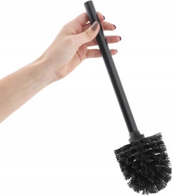 Brosse WC / Brosse WC noir 36 cm de plastique - Robinetterie WC