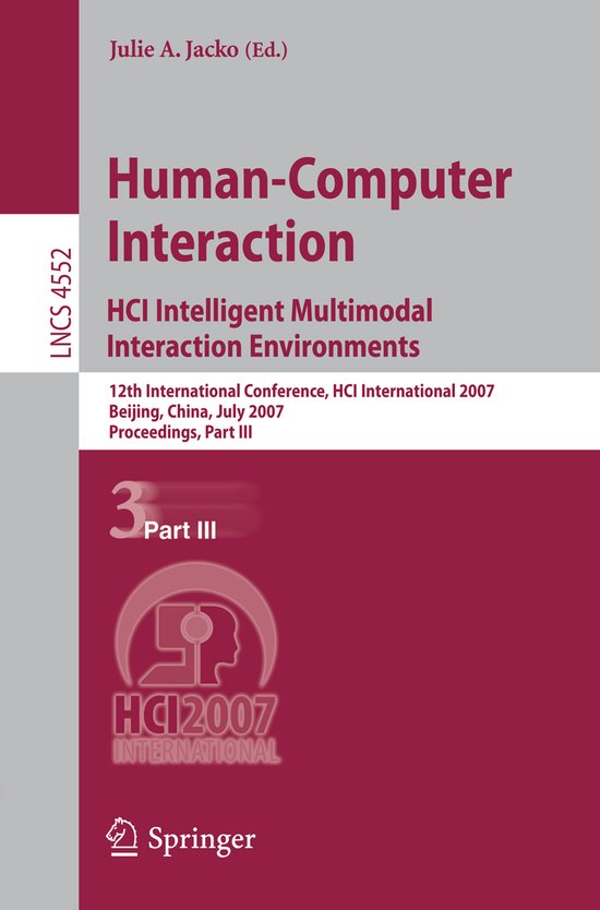 Human-Computer Interaction.Hci Intelligent Multimodal Intera ... - cover