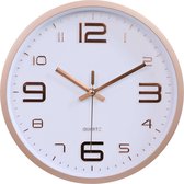 LW Collection Horloge en or rose 30cm - horloge murale Rosé - horloge murale - horloge - horloge de cuisine