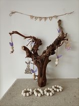 Scandinavische paas hanger set paars - Fragrance and Living - Paas decoratie - Paashaas - sfeer - wonen - eieren - paastak