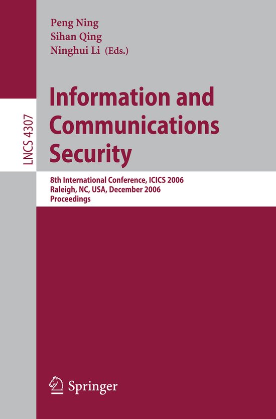 Information and Communications Security - cover