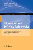 Communications in Computer and Information Science- Information and Software Technologies