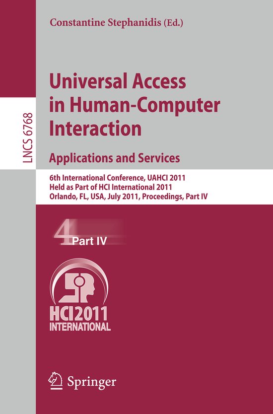Universal Access in Human-Computer Interaction. Applications ... - cover
