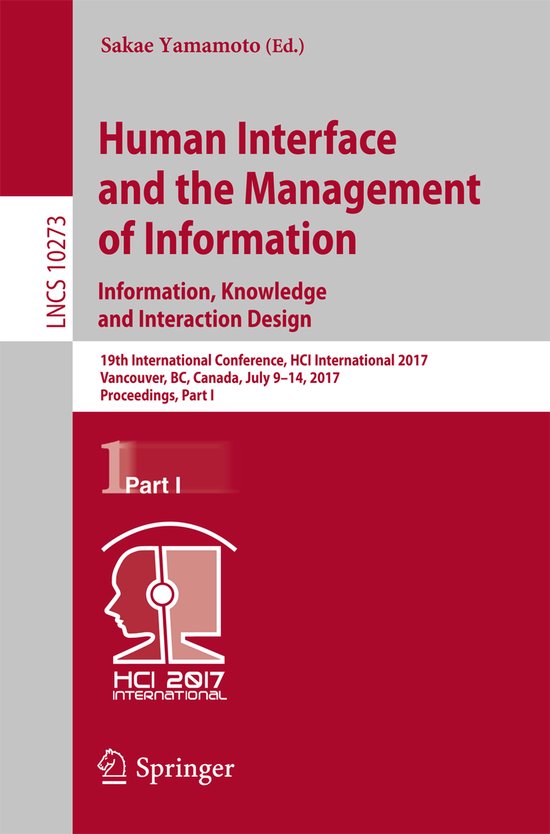 Human Interface and the Management of Information: Informati ... - cover