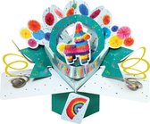 3D Pop-up wenskaart met envelop – Happy Birthday Piñata